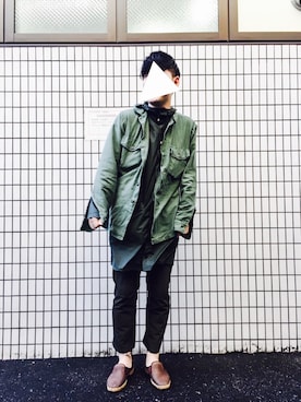 「O　-（オー）のアイテム」を使った、OTさん（メンズ・177cm）の冬コーディネート