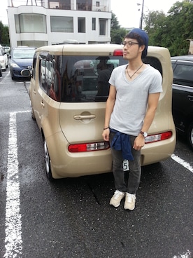 「N.HOOLYWOOD」｜「アイテム（ハンチング/ベレー帽）」を使った、yoshi hikoさん（メンズ・170cm）の夏コーディネート