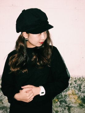 「SHEL’TTER（シェルター）のアイテム（アクセサリー）」を使った、Sawakoさん（レディース・157cm）の秋コーディネート