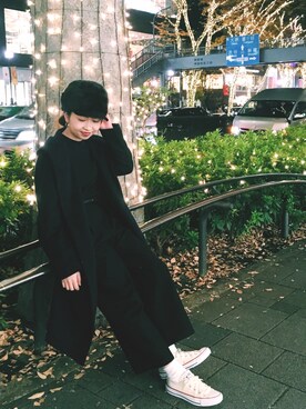 「OPENING CEREMONY（オープニングセレモニー）のアイテム（スウェット）」を使った、Sawakoさん（レディース・157cm）の冬コーディネート