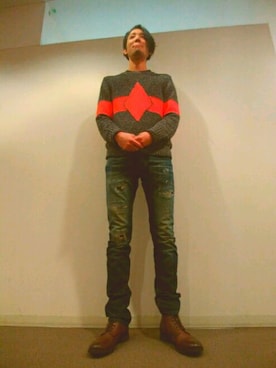 かずきさん（メンズ・187cm）の冬コーディネート