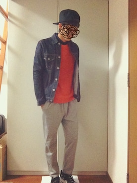 「URBAN RESEARCH（アーバンリサーチ）のURiD iD×Ordinary fits DENIM JACKET（デニムジャケット）」を使った、いちみださん（メンズ・182cm・10代）の冬コーディネート