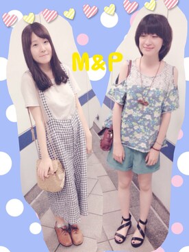 「SM2（エスエムツー）のアイテム（つなぎ/オールインワン）」を使った、Peiさん（レディース・162cm）の夏コーディネート