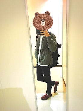 「L.H.P（エルエイチピー）のアイテム（MA-1）」を使った、もんさん（メンズ・176cm）の秋コーディネート