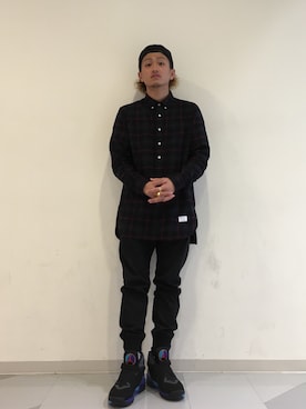 「Jordan」｜「アイテム（アクセサリー）」を使った、下尾 康介さん（メンズ・165cm）の冬コーディネート