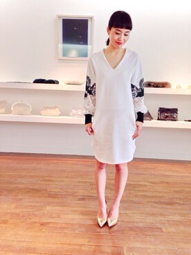 「mame（マメ）のアイテム（チュニック）」を使った、ayumi0106さん（レディース・161cm）の春コーディネート