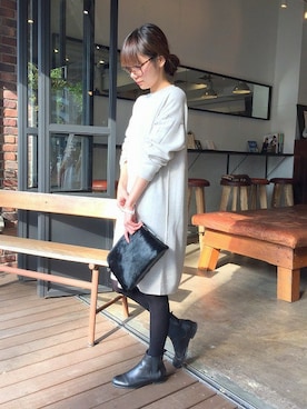 「FIL DE FER（フィルデフェール）のアイテム（ワンピース/ドレス）」を使った、tuu.さん（レディース・150cm）の冬コーディネート