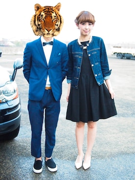 「rous（ラス）のアイテム（ジャケット/アウター）」を使った、MARIKOさん（レディース・168cm）の春コーディネート