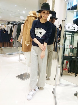 「グレーパンツ」｜MARIKOさん（レディース・168cm）の秋コーディネート