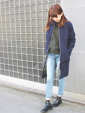 「rous（ラス）のアイテム（ジャケット/アウター）」を使った、MARIKOさん（レディース・168cm）の冬コーディネート