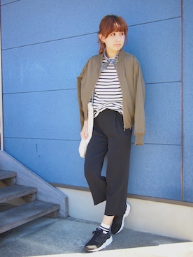 「ハラチ」｜「アイテム（ブルゾン）」を使った、MARIKOさん（レディース・168cm）の春コーディネート