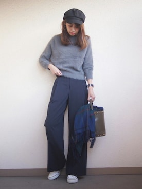 「rous（ラス）のアイテム」を使った、MARIKOさん（レディース・168cm）の秋コーディネート