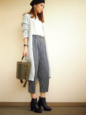 「rous（ラス）のアイテム」を使った、MARIKOさん（レディース・168cm）の秋コーディネート