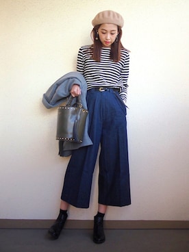 「rous（ラス）のアイテム」を使った、MARIKOさん（レディース・168cm）の秋コーディネート