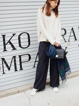 「rous（ラス）のアイテム」を使った、MARIKOさん（レディース・168cm）の冬コーディネート