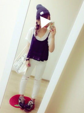 「RAGEBLUE（レイジブルー）のアイテム（帽子）」を使った、chocoさん（レディース・153cm）の夏コーディネート