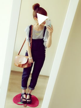 「GRL（グレイル）のアイテム（オールインワン・サロペット）」を使った、chocoさん（レディース・153cm）の夏コーディネート