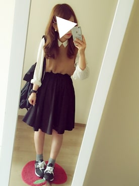 「HARE（ハレ）のアイテム（ピアス（両耳用））」を使った、chocoさん（レディース・153cm）の秋コーディネート