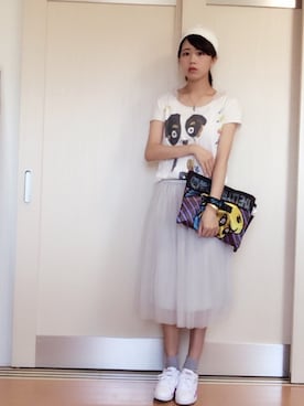 「高橋愛」｜「アイテム（ニットキャップ/ビーニー）」を使った、Sioriさん（レディース・164cm）の夏コーディネート