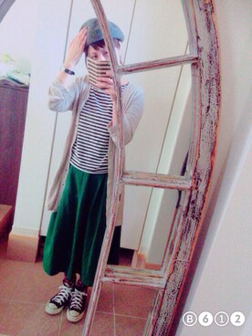 「prit（プリット）のアイテム（ジャケット/アウター）」を使った、u_pyonさん（レディース・156cm）の秋コーディネート