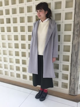 「AS KNOW AS」｜「アイテム（その他アウター）」を使った、asamiさん（レディース・168cm）の秋コーディネート