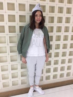「AS KNOW AS」｜「アイテム（ブルゾン）」を使った、asamiさん（レディース・169cm）の春コーディネート