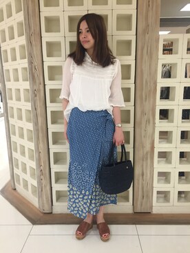 「ASZAKKA（アザッカ）のアイテム（バッグ）」を使った、asamiさん（レディース・169cm）の春コーディネート