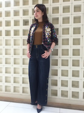「AS KNOW AS」｜「アイテム（ブルゾン）」を使った、asamiさん（レディース・169cm）の夏コーディネート