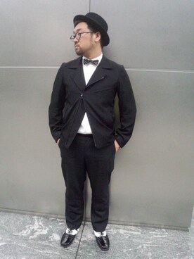 「Yohji Yamamoto（ヨウジヤマモト）のアイテム（ライダースジャケット）」を使った、しん83さん（メンズ・173cm）の秋コーディネート