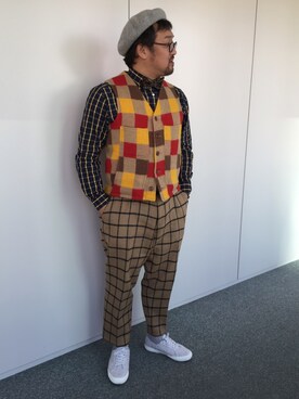 「SPERGA（スペルガ）のアイテム（シューズ）」を使った、しん83さん（メンズ・173cm）の冬コーディネート