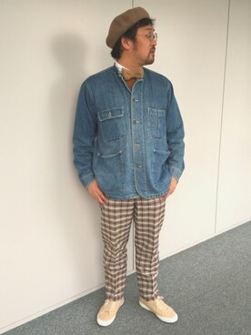 「SPERGA（スペルガ）のアイテム（シューズ）」を使った、しん83さん（メンズ・173cm）の冬コーディネート