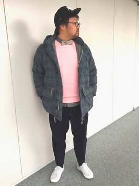 「SPERGA（スペルガ）のアイテム（シューズ）」を使った、しん83さん（メンズ・173cm）の春コーディネート