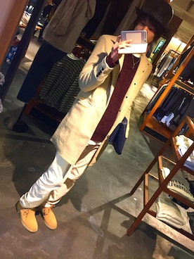 「HERE'S（HERE'S）のアイテム（シューズ）」を使った、きょうすけさん（メンズ・175cm）の夏コーディネート