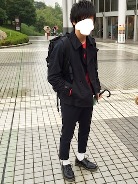 「Dr. Martens（ドクターマーチン）のDr.Martens (ドクターマーチン)/1461 3EYE GIBSON SHOES（その他シューズ）」を使った、れんさん（メンズ・172cm）の秋コーディネート