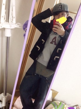 「アイテム（サロペット/オーバーオール）」を使った、koyoさん（メンズ・170cm・10代）の冬コーディネート