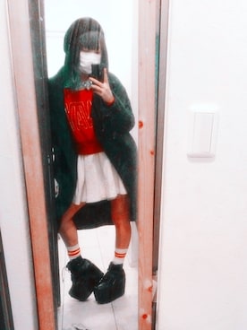 「elianegigi（エリアーヌジジ）のアイテム（その他アウター）」を使った、ちゃんもも◎さん（レディース・153cm）の春コーディネート