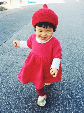 「PETIT BATEAU（プチバトー）のアイテム（その他トップス）」を使った、shimaoさん（キッズ・80cm）の秋コーディネート
