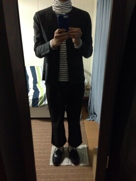 「HARE（ハレ）の２タックワイドパンツ(HARE)（その他パンツ）」を使った、たっきさん（メンズ・175cm）の秋コーディネート