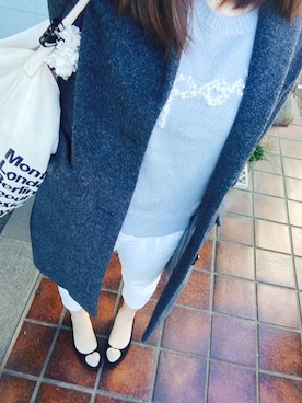 「Ray Cassin」｜「アイテム（チェスターコート）」を使った、k  a n ♡*.さん（レディース・159cm）の冬コーディネート