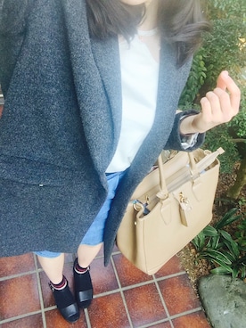 「Ray Cassin」｜「アイテム（チェスターコート）」を使った、k  a n ♡*.さん（レディース・159cm）の春コーディネート