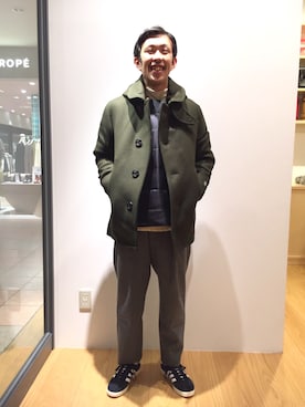 「orcival」｜「アイテム（ピーコート）」を使った、naoyakatoさん（メンズ・167cm）の秋コーディネート