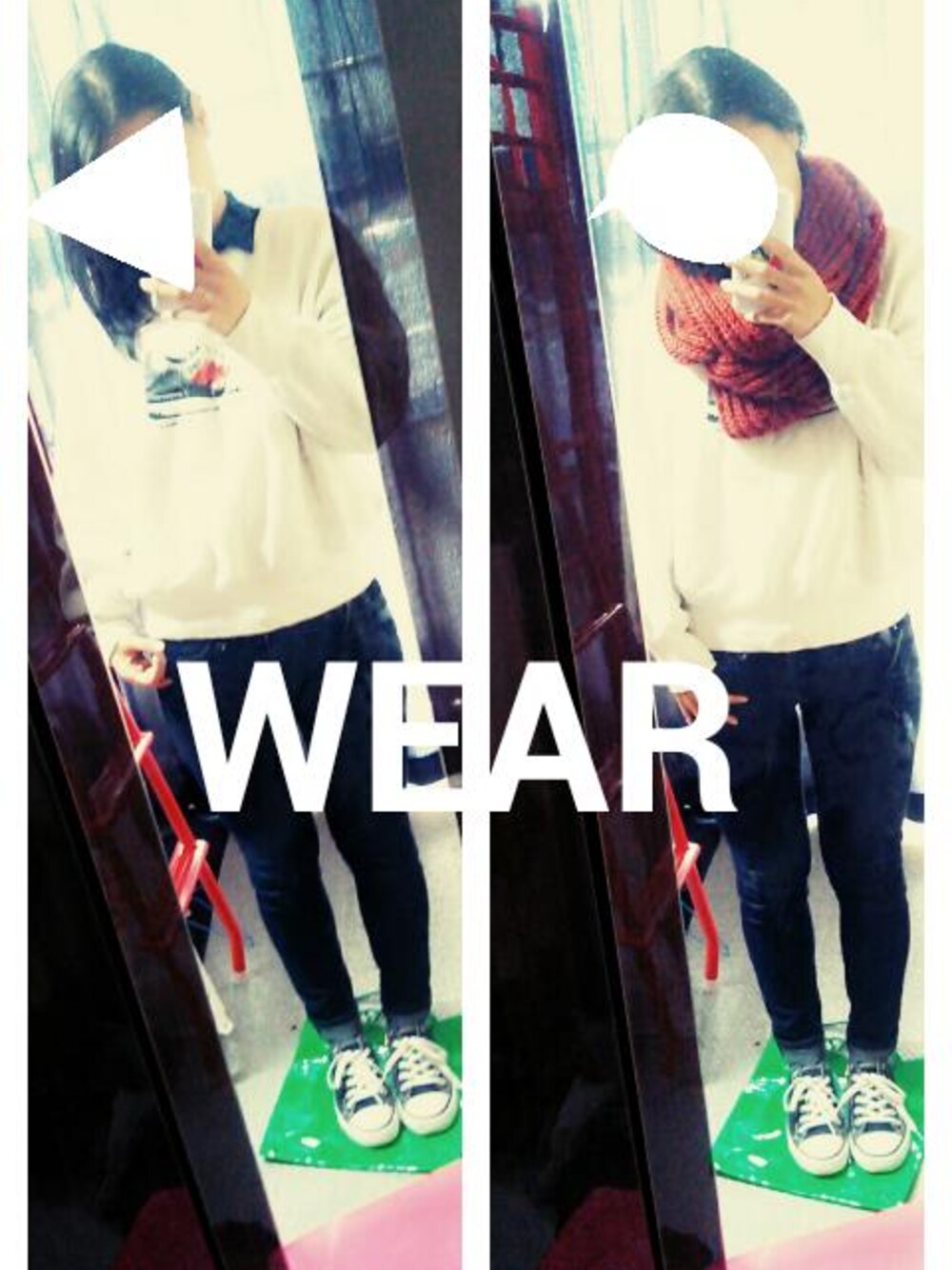 「newbalancのアイテム（スウェット、ホワイト系）」を使った、meiさん（レディース・164cm）の秋コーディネートの1枚目の写真