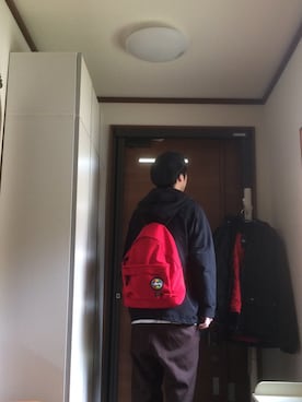 「FTC（エフティーシー）のアイテム（マウンテンパーカー）」を使った、ムーミンさん（メンズ・185cm）の春コーディネート