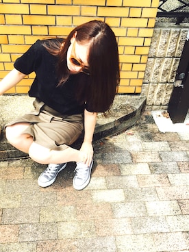「H&M（エイチ・アンド・エム）のアイテム（サングラス）」を使った、mさん（レディース・151cm）の夏コーディネート