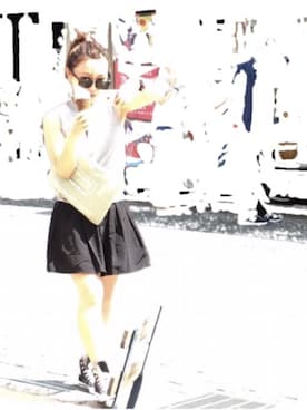 「ALL DAY COFFEE（オールディコーヒー）のアイテム」を使った、mさん（レディース・151cm）の夏コーディネート