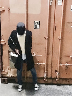 「寒い」｜「アイテム（ムートンコート）」を使った、mさん（レディース・151cm）の冬コーディネート