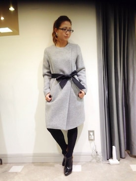 「Abahouse Devinette（ドゥヴィネット）のアイテム（その他アウター）」を使った、MINAKOさん（レディース・155cm）の秋コーディネート