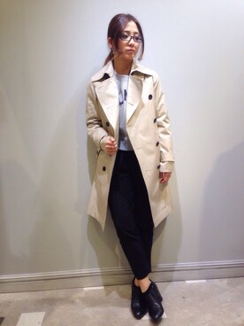 「春 コート」｜MINAKOさん（レディース・155cm）の冬コーディネート