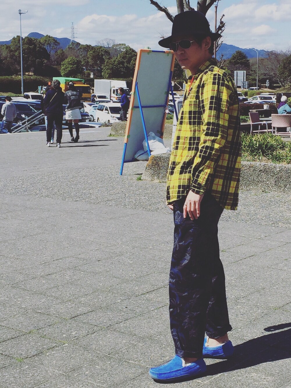 「SA」｜「KIJIMA TAKAYUKIのアイテム（ハット、ブルー系）」を使った、K3N5K3さん（メンズ・175cm）の春コーディネートの1枚目の写真