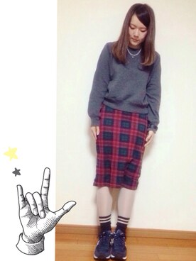 「DHOLIC（ディーホリック）のアイテム（アクセサリー）」を使った、かほこ。さん（レディース・161cm）の冬コーディネート